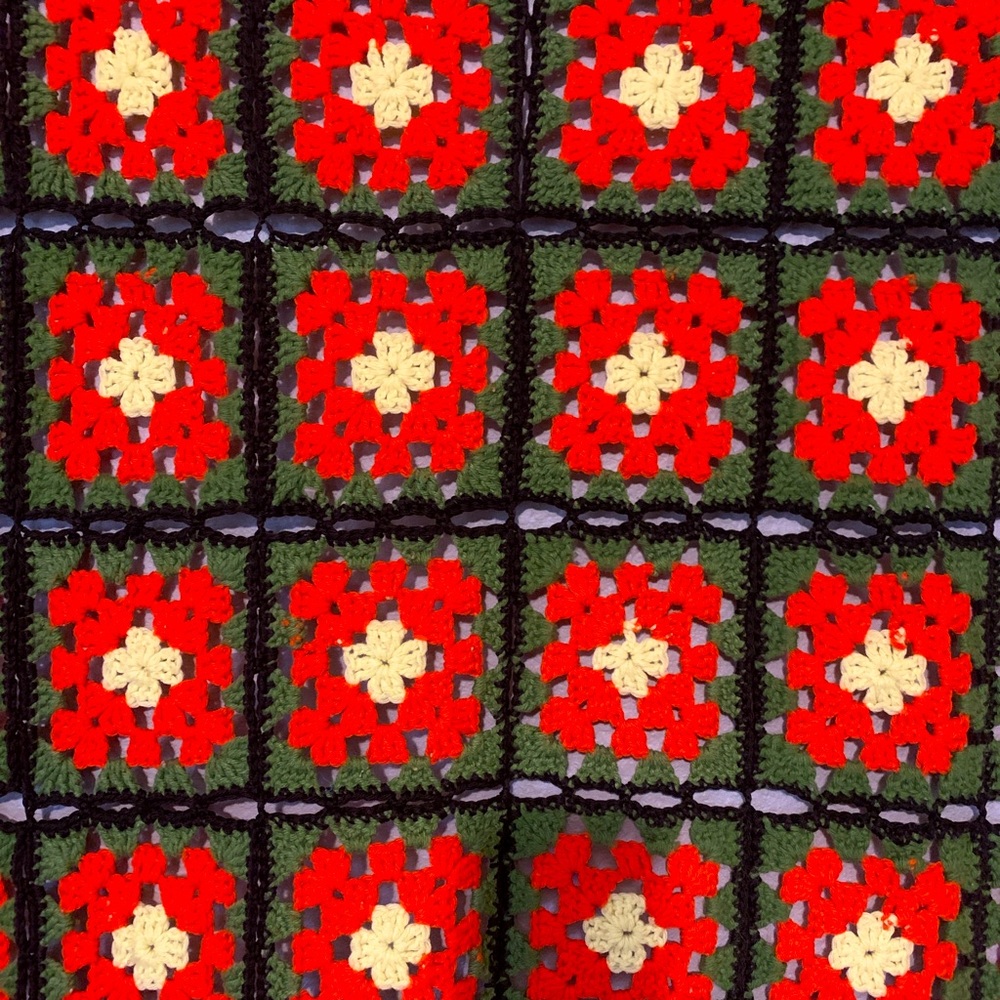 1970s crochet blanket